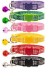 EXPAWLORER 6 Pcs Wave Point Adjustable Cat Collars Colorful Nylon Breakaway Safety Pet Collar with Bells - BESTMASCOTA.COM