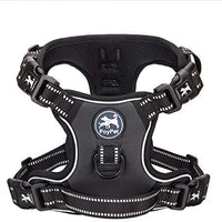 PoyPet 2019 - Arnés para perro con 4 hebillas a presión, reflectante con 2 ganchos delanteros y traseros y un mango de fácil control [no necesita pasar por encima de la cabeza del perro] - BESTMASCOTA.COM