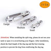 IVIA - Clips para etiquetas de perro, múltiples tamaños de acero inoxidable 304, clip rápido con anillos/fácil cambio de identificación para mascotas para collares y arneses. - BESTMASCOTA.COM