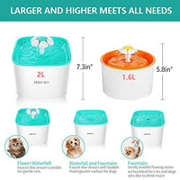 Moer Sky - Dispensador de agua para gatos, fuente de agua higiénica e saludable de 2 L, súper silencioso, automático, con filtro y alfombrilla de silicona para perros, gatos, pájaros y animales pequeños - BESTMASCOTA.COM