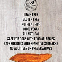 Wholesome Pride Sweet Potato Chews - Alimentos para perros saludables naturales - Veganos, sin gluten y sin granos - BESTMASCOTA.COM