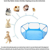 Amakunft C&C - Tienda de campaña para animales pequeños, transpirable y transparente, parque de juegos para mascotas, valla para ejercicio al aire libre/interior, valla para jardín portátil para cobayas, conejos, hámster, chinchchillas y erizos - BESTMASCOTA.COM