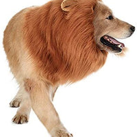 Peluca de melena de león para perro, realista y divertida, melena de león para perros, melena de león complementaria para disfraces de perro, peluca de león para perros de tamaño mediano a grande - BESTMASCOTA.COM