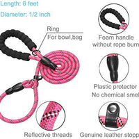 Haapaw 2 paquetes de correa para perro con cómodo mango acolchado reflectante, cuerda de escalada de montaña, correas de entrenamiento para perros grandes, medianos y pequeños (6 pies) - BESTMASCOTA.COM