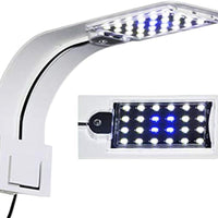 Lámpara LED para acuario de 10 W, muy delgada, 5730, para iluminación de plantas acuáticas (cuerpo blanco + luz azul) - BESTMASCOTA.COM