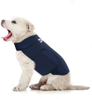 Eagloo - Chaqueta de ansiedad para perro para perro (antiansiedad, antiansiedad, antiansiedad y alivio del estrés, ligera y calmante para mascotas para truenos y ansiedad), color azul marino - BESTMASCOTA.COM