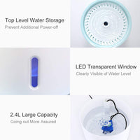 HappYard - Fuente de agua para gatos, dispensador de agua para perros con filtros de repuesto, fuente de agua para gatos y mascotas con flores, fuentes de mascotas para gatos y animales pequeños - BESTMASCOTA.COM