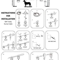 Petest - Cable de carrito para perros pesados de hasta 125 libras - BESTMASCOTA.COM