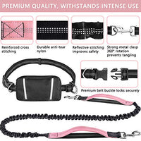 Correa para perro de LANNEY, manos libres, para correr, caminar, correr, entrenar senderismo, correa elástica retráctil para perros medianos a grandes, cinturón de cintura ajustable, costuras reflectantes, doble asa - BESTMASCOTA.COM