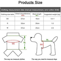 Satinior - 2 piezas de ropa para mascotas de invierno para cachorro clásico cálido abrigo de invierno para cachorro de punto ropa - BESTMASCOTA.COM