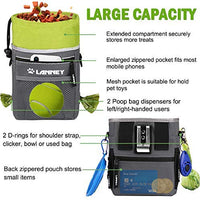 Bolsa de entrenamiento para perros pequeños a grandes, bolsa de entrenamiento para perros pequeños y grandes, bolsa de regalo para bocadillos para entrenamiento de recompensa, caminar, clip de metal, cinturón de cintura, correa de hombro, dispensador de b - BESTMASCOTA.COM