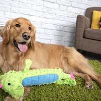 GoDog Skinny Dragons con protector para masticar, juguetes para perros de peluche duraderos con chirriadores - BESTMASCOTA.COM