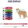 SCENEREAL - Collar de gato con campana, 6 unidades, de nailon con estampado a la moda, collar ajustable de seguridad con campanas de colores extraíbles para gatos, cachorros - BESTMASCOTA.COM