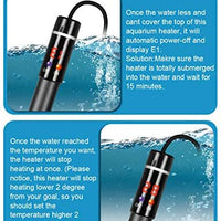 Calentador de acuario, calentador sumergible para tanque de peces con sistema de termostato de tubo de titanio, juego digital LED y mando a distancia para tanque de 50-80 galones - BESTMASCOTA.COM