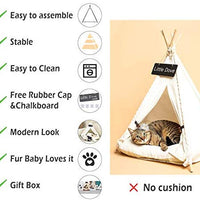 Little Dove Teepee Dog & Cat – Cama perro Tiendas de campaña portátil & Pet Casas Beige para Perros Pequeños Color 24 inch (con o sin cojín opcional) - BESTMASCOTA.COM