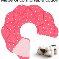 SLSON Collar de recuperación para gato, suave collar de cono para mascotas, protector para después de cirugía, de algodón, cierre ajustable, collar para gato y cachorro, color rosa - BESTMASCOTA.COM