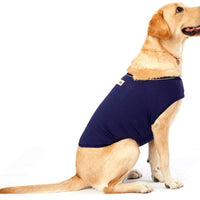 Furubaby Ansiedad Perro Abrigo una camisa Calm Down Perro Chaqueta para xs Pequeño Mediano Grande XL Perros | Color Sólido Azul Gris Verde Rosa Thunder Dog Wrap(Dark Blue) - BESTMASCOTA.COM