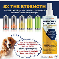 BlueCare Labs - Spray de manzana amarga para perros, antimasticar, para evitar morder y masticar para perros y gatos, espray de tratamiento disuasivo, libre de alcohol y no tóxico para masticar - BESTMASCOTA.COM