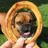 Bully Stick anillos dulces naturales para perro saludables, bueno grosor bajo olor Pizzle Stix, carne de vacuno alimentado a pasto. - BESTMASCOTA.COM