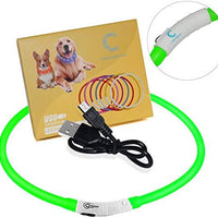 Collar LED para perro, recargable por USB, collar brillante para perro, cuello iluminado, mejora la seguridad y visibilidad de la mascota en la noche, 3 modos intermitentes, resistente al agua, collar iluminado para perros pequeños y medianos grandes - BESTMASCOTA.COM