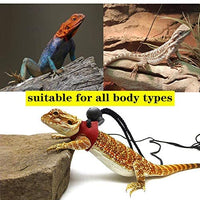 SEAPANHE 3 paquetes de arnés de dragón y correa ajustable (S, M, L) – Correa de piel suave para reptiles, lagarto para anfibios y otros animales pequeños de mascota, rojo - BESTMASCOTA.COM