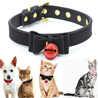 Collar de piel sintética con lazo para gato, con campana, gato, gato, ajustable, de seguridad - BESTMASCOTA.COM