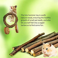 Juguetes para mascotas de cobaya, manzana natural y abedul, divertido juguete para ejercitar mancuernas, mantiene a tu pequeña mascota más cerca de la naturaleza, cuidado de los dientes molar, para chinchilla hámster conejos, pájaro, rata, gerbo. - BESTMASCOTA.COM