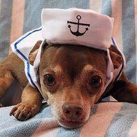 Kailian Pet Sailor Costume, Navy Hat Tie Set Costume for Cat Dog Puppy Halloween Christmas Cosplay (2pcs) - BESTMASCOTA.COM