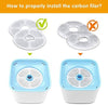 MOSPRO - Filtros de repuesto de carbono para fuente de mascotas, 6 paquetes de filtros de tecnología de carbono concentrado para dispensador automático de agua de flores Mospro para gatos y perros - BESTMASCOTA.COM
