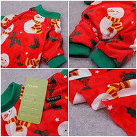 Fitwarm - Pijama de Navidad, diseño de muñeco de nieve, color rojo - BESTMASCOTA.COM