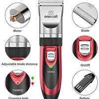 Kit de Corte para mascotas, bajo nivel de ruido Oneisall perro y gato, eléctrico, recargable e inalámbrico Set de cortauñas - BESTMASCOTA.COM