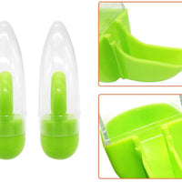 Jmxu's Bird Feeder and Drinker Set, Clear Plastic Seed &Water Dispenser, 7 Days Capacity, Fits Most Cage, Automatic Feeding for Parrot Parakeets Canaries Finches Budgie (2 Pack) - BESTMASCOTA.COM