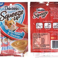 Delectables Hartz Squeeze Up Cat Treats Variedad 4 bolsas paquete de 2 sabores; 2 bolsas de cada sabor (2.0 oz cada uno) - BESTMASCOTA.COM