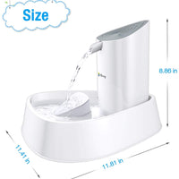 isYoung Fuente de agua LED para mascotas, dispensador de agua para mascotas, ultrasilencioso, automático, con flujo de agua ajustable y filtro de carbón activado para perros, gatos, pájaros y animales pequeños - BESTMASCOTA.COM