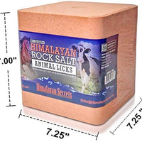 Lecho de sal del Himalaya comprimido para caballo, vaca, cabra, etc. Hecho de sal del Himalaya especialmente seleccionada de mayor calidad – Minerales distribuidos uniformemente – 100% puro y natural - BESTMASCOTA.COM