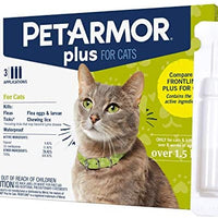 PETARMOR Plus Flea & Tick Prevention for Cats with Fipronil, Waterproof, Long-Lasting & Fast-Acting Topical Cat Flea Treatment - BESTMASCOTA.COM