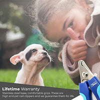 Cortaúñas para perros y gatos de CleanHouse, con protección de seguridad para mascotas y cerradura, acero inoxidable, muy fácil de usar, el mejor cortauñas para mascotas para animales. Tamaño pequeño y grande. - BESTMASCOTA.COM