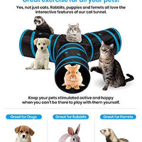 All Prime Cat Tunnel- También se incluye un juguete interactivo para gatos (valor de 5 dólares), juguetes para gatos, túneles para gatos de interior, tubo para gatos, túnel plegable de 3 vías, gran juguete para gatos y conejos - BESTMASCOTA.COM