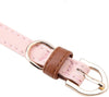 Axgo - Collar ajustable de piel sintética para gato, diseño de margaritas y diamantes de imitación, 0.5 x 13.4 in, color rosa - BESTMASCOTA.COM