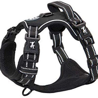PoyPet 2019 - Arnés para perro con 4 hebillas a presión, reflectante con 2 ganchos delanteros y traseros y un mango de fácil control [no necesita pasar por encima de la cabeza del perro] - BESTMASCOTA.COM