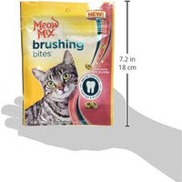 Meow Mix cepillado Bites Cat Treats, Salmón Sabor Dental, 2.25Oz (Pack de 2) - BESTMASCOTA.COM