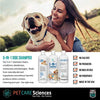 Pet Care Sciences Champú, champú y acondicionador para perros y cachorros de forma natural, fórmula 5 en 1 con coco, aloe y avena, champú para perros sin desgarros para pieles sensibles, fabricado en Estados Unidos - BESTMASCOTA.COM