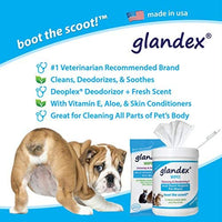 Glandex - Toallitas higiénicas para mascotas, limpieza y desodorizante, para perros y gatos con vitamina E, acondicionadores de piel y aloe - BESTMASCOTA.COM