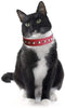 Outlaw rojo Studded piel Seguridad gato collar - BESTMASCOTA.COM