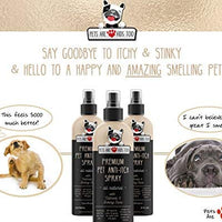 Spray antipicazón y ambientador para mascotas. Ingredientes naturales e hipoalergénicos. Alivia los puntos calientes de perros y gatos, irrita, seca y irrita la piel. Reduce el olor, el alivio de alergias. Huele increíble. (1 botella) - BESTMASCOTA.COM