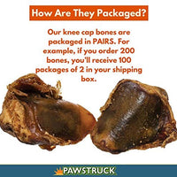 Pawstruck - Rodillera con forma de hueso para perros | Fabricado en Estados Unidos y natural | Larga duración para masticar carne hecha de ganado americano | Trato de carne con un solo ingrediente, sin sabores artificiales | Apoya la salud dental - BESTMASCOTA.COM