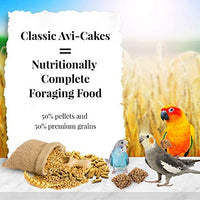LAFEBER'S Classic Avi-Cakes - Alimento para pájaros para mascotas, fabricado con ingredientes no OMG y de grado humano, para cockatiels Conures Parakeets (Budgies) Lovebirds - BESTMASCOTA.COM