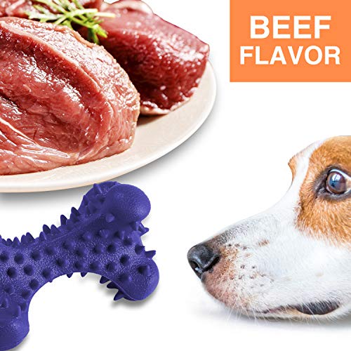 SIHRMIU 2 Pack Indestructible Dog Chew Toys For Aggressive Chewers - Tough Nylon Bones For Medium/Large Breeds