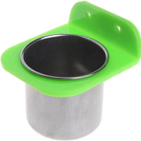 hypeety pájaros alimentador tazón espejo juguete para masticar taza de acero inoxidable juguete de inteligencia para pequeños loros Guacamayo africanas, grises, cacatúas, Conure jaula de pie Swing percha de ropa - BESTMASCOTA.COM