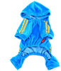 SMALLLEE_Lucky_STOE Pet Clothes Small Dog Cat Velvet Crown Jumpsuit Coat Hooide Pajamas Tracksuit - BESTMASCOTA.COM